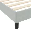 Boxspring ágy matraccal Világosszürke 90 x 190 cm Bársony