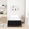 Boxspring ágy matraccal Fekete 90 x 190 cm Bársony