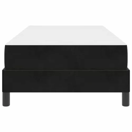 Boxspring ágy matraccal Fekete 90 x 190 cm Bársony
