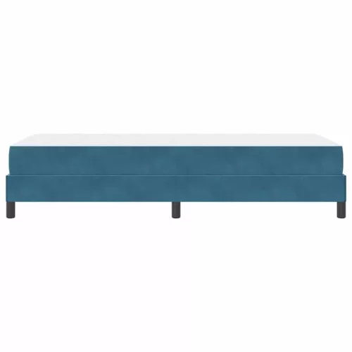 Boxspring ágy matraccal Sötét kék 90 x 200 cm Bársony