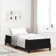 Boxspring ágy matraccal Fekete 100 x 200 cm Bársony