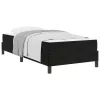 Boxspring ágy matraccal Fekete 100 x 200 cm Bársony