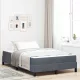 Boxspring ágy matraccal Sötétszürke 120 x 190 cm Bársony