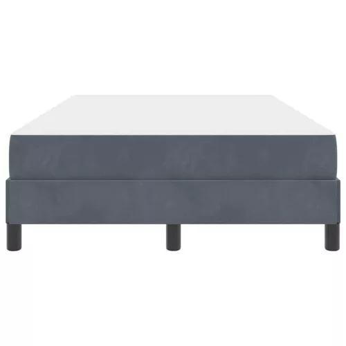 Boxspring ágy matraccal Sötétszürke 120 x 190 cm Bársony