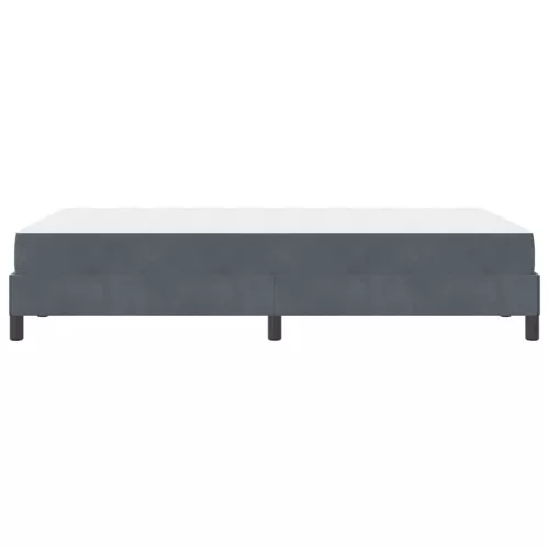 Boxspring ágy matraccal Sötétszürke 120 x 190 cm Bársony
