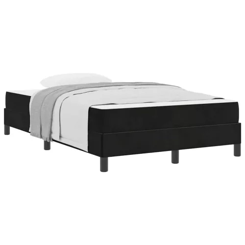 Boxspring ágy matraccal Fekete 120 x 190 cm Bársony