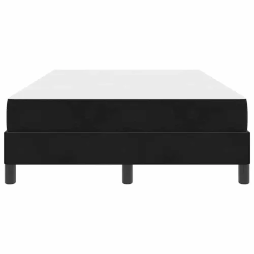 Boxspring ágy matraccal Fekete 120 x 190 cm Bársony