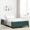 Boxspring ágy matraccal Sötétzöld 120 x 190 cm Bársony