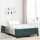 Boxspring ágy matraccal Sötétzöld 120 x 190 cm Bársony