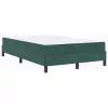Boxspring ágy matraccal Sötétzöld 120 x 190 cm Bársony
