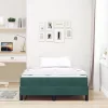 Boxspring ágy matraccal Sötétzöld 120 x 190 cm Bársony