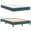 Boxspring ágy matraccal Sötétzöld 120 x 190 cm Bársony
