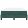 Boxspring ágy matraccal Sötétzöld 120 x 190 cm Bársony