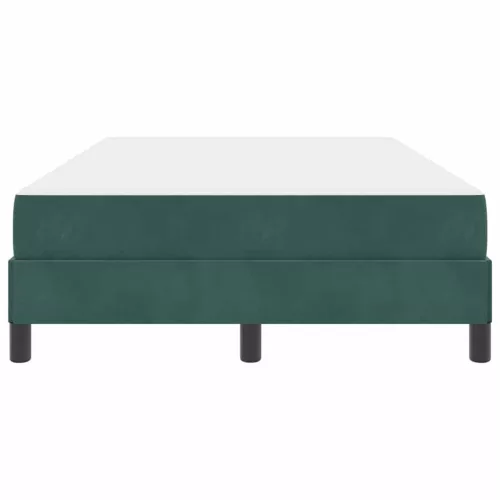 Boxspring ágy matraccal Sötétzöld 120 x 190 cm Bársony