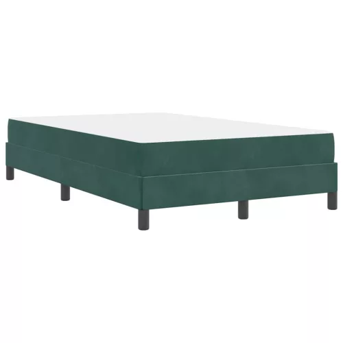 Boxspring ágy matraccal Sötétzöld 120 x 190 cm Bársony