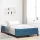 Boxspring ágy matraccal Sötét kék 120 x 190 cm Bársony