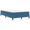 Boxspring ágy matraccal Sötét kék 120 x 190 cm Bársony