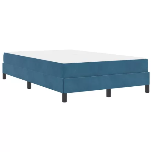 Boxspring ágy matraccal Sötét kék 120 x 190 cm Bársony
