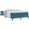 Boxspring ágy matraccal Sötét kék 120 x 190 cm Bársony