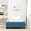 Boxspring ágy matraccal Sötét kék 120 x 190 cm Bársony