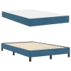 Boxspring ágy matraccal Sötét kék 120 x 190 cm Bársony