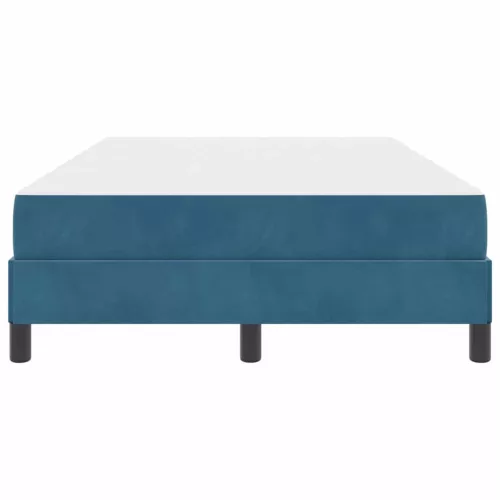 Boxspring ágy matraccal Sötét kék 120 x 190 cm Bársony