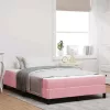 Boxspring ágy matraccal Rózsaszín 120 x 200 cm Bársony