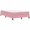 Boxspring ágy matraccal Rózsaszín 120 x 200 cm Bársony