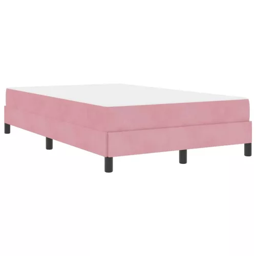 Boxspring ágy matraccal Rózsaszín 120 x 200 cm Bársony