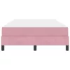 Boxspring ágy matraccal Rózsaszín 120 x 200 cm Bársony