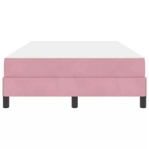 Boxspring ágy matraccal Rózsaszín 120 x 200 cm Bársony