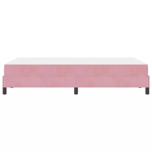 Boxspring ágy matraccal Rózsaszín 120 x 200 cm Bársony