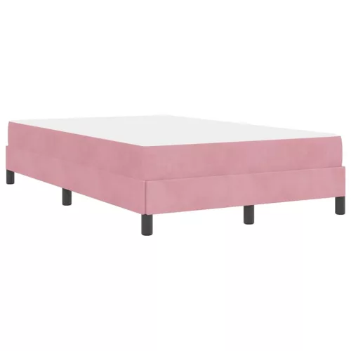 Boxspring ágy matraccal Rózsaszín 120 x 200 cm Bársony