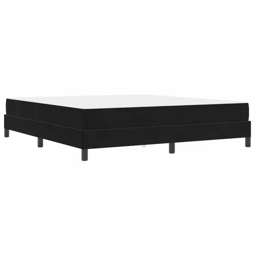 Boxspring ágy matraccal Fekete 180 x 200 cm Bársony