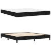 Boxspring ágy matraccal Fekete 180 x 200 cm Bársony