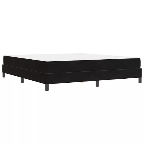 Boxspring ágy matraccal Fekete 180 x 200 cm Bársony