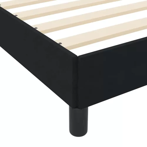 Boxspring ágy matraccal Fekete 180 x 200 cm Bársony