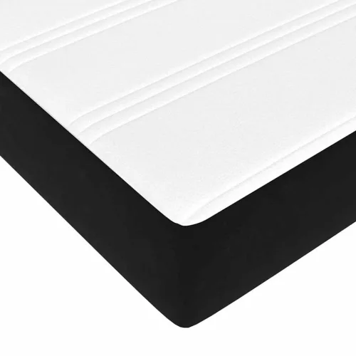 Boxspring ágy matraccal Fekete 180 x 200 cm Bársony