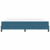 Boxspring ágy matraccal Sötét kék 200 x 200 cm Bársony