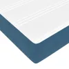 Boxspring ágy matraccal Sötét kék 200 x 200 cm Bársony