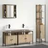 Fürdőszoba bútor szett 4 pcs sonoma tölgy 33 x 33 x 185.5 cm