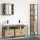 Fürdőszoba bútor szett 4 pcs sonoma tölgy 33 x 33 x 185.5 cm