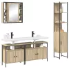Fürdőszoba bútor szett 4 pcs sonoma tölgy 33 x 33 x 185.5 cm