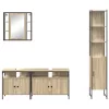 Fürdőszoba bútor szett 4 pcs sonoma tölgy 33 x 33 x 185.5 cm