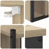 Fürdőszoba bútor szett 4 pcs sonoma tölgy 33 x 33 x 185.5 cm