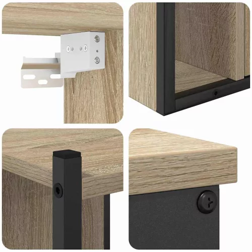 Fürdőszoba bútor szett 4 pcs sonoma tölgy 33 x 33 x 185.5 cm