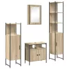 Fürdőszoba bútor szett 4 pcs sonoma tölgy 33 x 33 x 185.5 cm