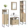 Fürdőszoba bútor szett 4 pcs sonoma tölgy 33 x 33 x 185.5 cm