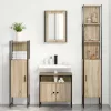Fürdőszoba bútor szett 4 pcs sonoma tölgy 33 x 33 x 185.5 cm