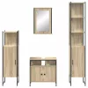 Fürdőszoba bútor szett 4 pcs sonoma tölgy 33 x 33 x 185.5 cm